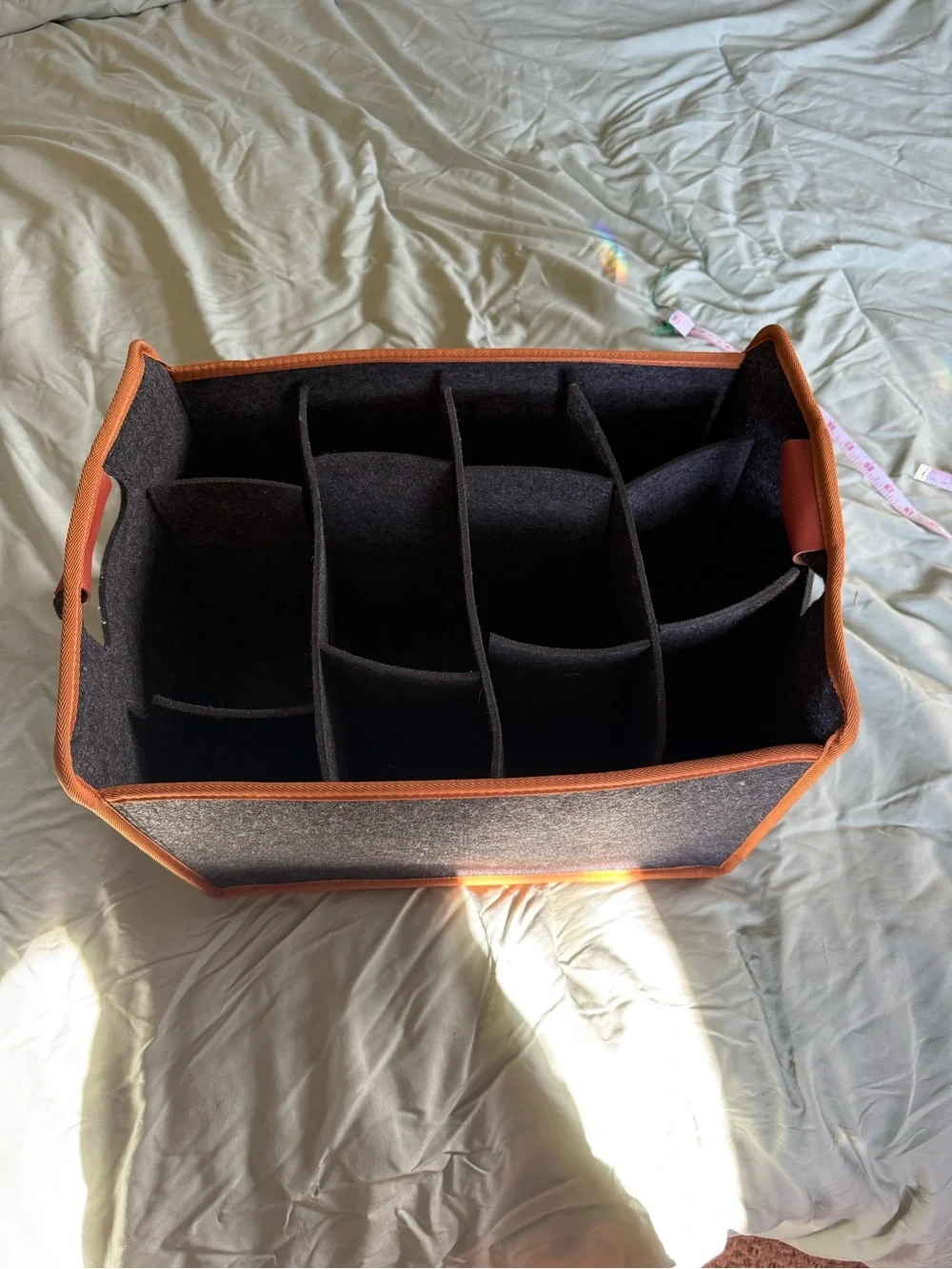 Large Felt Storage Organizer Caddy with Removable Dividers